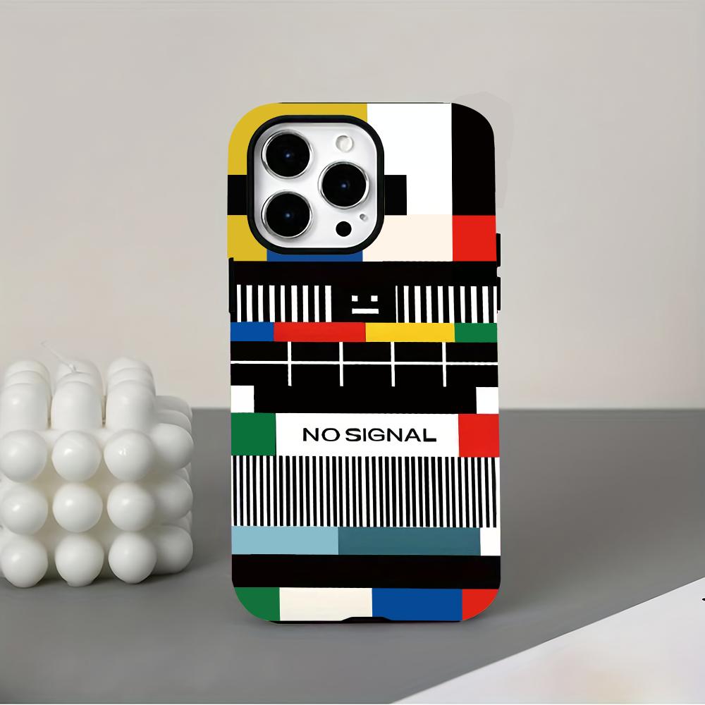 Phone Cases For Iphone 16 - TV pattern 2-in-1 phone case suitable