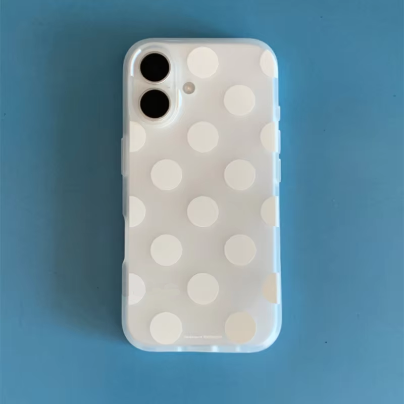 Korean White Polka Dots Froste - Phone Cases Xr Iphone review and price
