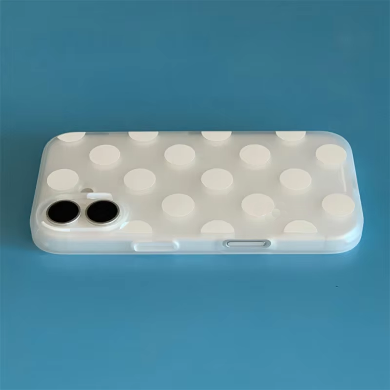 Korean White Polka Dots Froste - Phone Cases Xr Iphone review and price