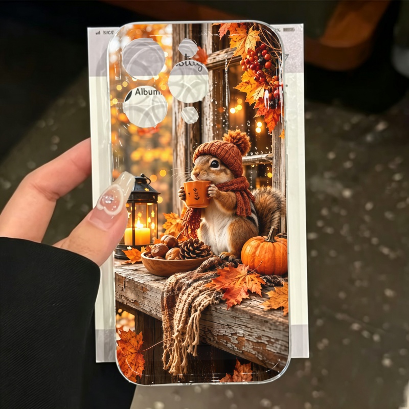 Cartoon Animal Squirrel Silico - Phone Cases For Iphone 16 review and price
