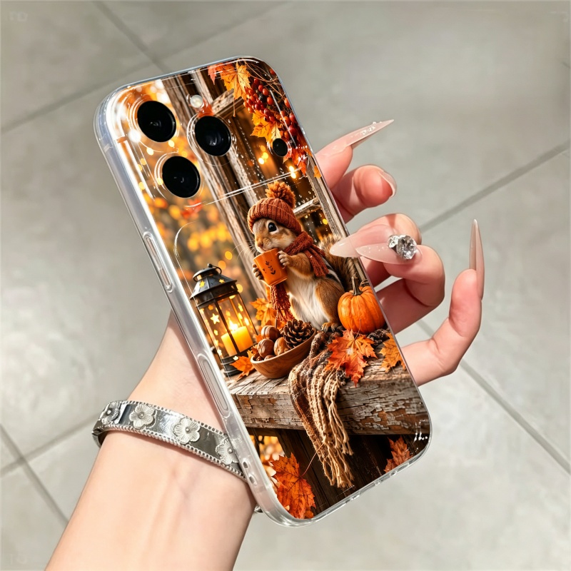 Cartoon Animal Squirrel Silico - Phone Cases For Iphone 16 review and price